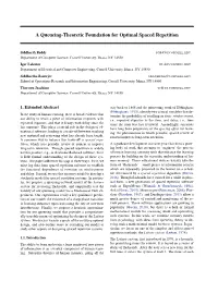 A Queueing-Theoretic Foundation for Optimal Spaced Repetition