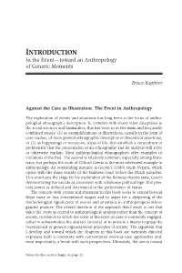Introduction: in the Event—Toward an Anthropology of Generic Moments