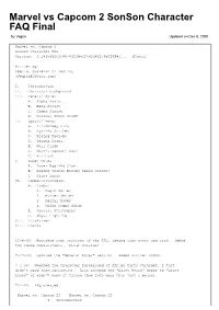 Marvel Vs Capcom 2 Sonson Character FAQ Final by Vegita Updated on Dec 8, 2000