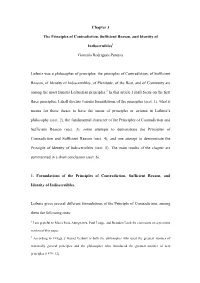 Principles of Contradiction, Sufficient Reason, and Identity Of