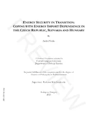 Energy Security in Transition