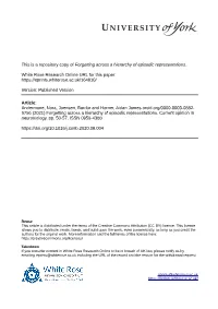 Forgetting Across a Hierarchy of Episodic Representations
