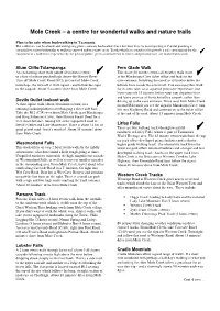 Mole Creek – a Centre for Wonderful Walks and Nature Trails