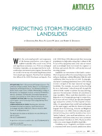 Predicting Storm-Triggered Landslides