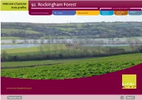 92. Rockingham Forest Area Profile: Supporting Documents