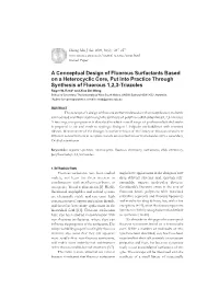 A Conceptual Design of Fluorous Surfactants Based on a Heterocyclic Core, Put Into Practice Through Synthesis of Fluorous 1,2,3-Triazoles Roger W