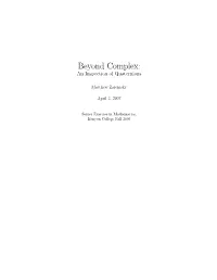 Beyond Complex: an Inspection of Quaternions
