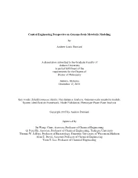 Control Engineering Perspective on Genome-Scale Metabolic Modeling