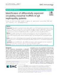 Identification of Differentially Expressed Circulating Exosomal