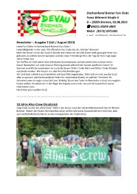Newsletter – Ausgabe 3 (Juli / August 2015