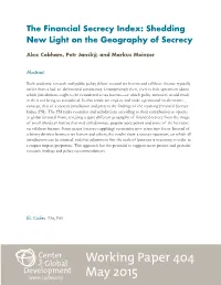 The Financial Secrecy Index: Shedding New Light on the Geography of Secrecy
