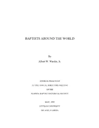 Baptists Around the World
