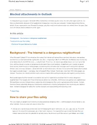 Blocked Attachments in Outlook Page 1 of 5
