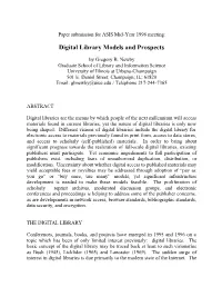 Digital Library Models and Prospects