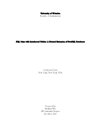 SQL Joins with Interleaved Tables: a Natural Extension of Newsql Databases