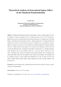 Theoretical Analysis of Generalized Sagnac Effect in the Standard Synchronization