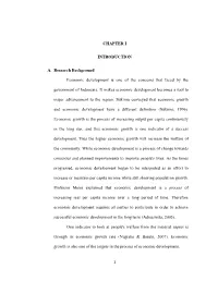 CHAPTER I INTRODUCTION A. Research Background Economic