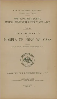Description of the Models of Hospital Cars From