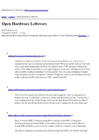 Open Hardware Leftovers