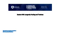Session 046: Longevity Pooling and Tontines
