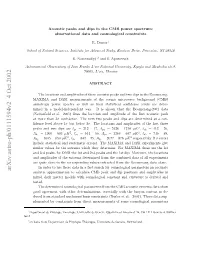 Acoustic Peaks and Dips in the CMB Power Spectrum: Observational Data