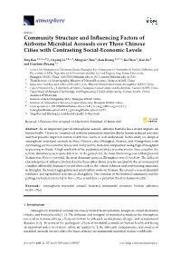 Community Structure and Influencing Factors of Airborne Microbial