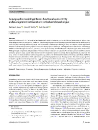Demographic Modeling Informs Functional Connectivity and Management Interventions in Graham’S Beardtongue