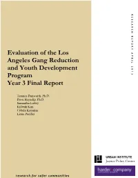 Evaluation of the Los Angeles Gang Reduction and Youth Development Program Year 3 Final Report