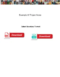 Example of Trojan Horse