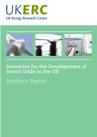 Scenarios for the Development of Smart Grids in the UK Synthesis Report Scenarios for the Development of Smart Grids in the UK Synthesis Report