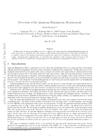 Detection of the Quantum Illumination Measurement