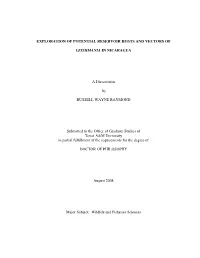 Exploration of Potential Reservoir Hosts and Vectors Of