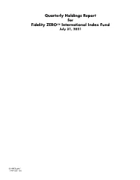 Fidelity ZEROSM International Index Fund