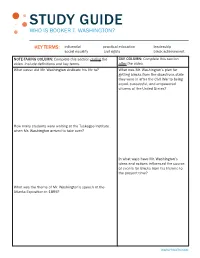Study Guide Who Is Booker T