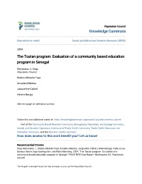 The Tostan Program: Evaluation of a Community Based Education Program in Senegal
