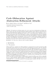 Code Obfuscation Against Abstraction Refinement Attacks