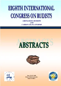 Cretaceous Rudists and Carbonate Platforms