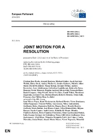 En En Joint Motion for a Resolution