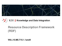 Resource Description Framework (RDF)