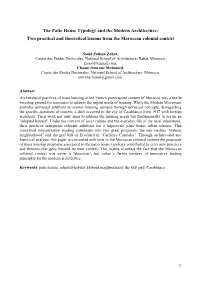 The Patio House Typology and the Modern Architecture: Two Practical and Theoretical Lessons from the Moroccan Colonial Context