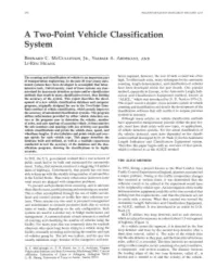 A Two-Point Vehicle Classification System