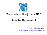 Tworzenie Aplikacji Java EE 5 Z Apache Geronimo 2