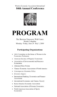 WEAI Program 2009