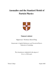 Anomalies and the Standard Model of Particle Physics