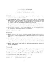 CS364A: Problem Set #1