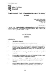 Environment Policy Development and Scrutiny Panel