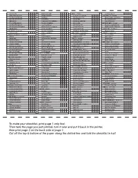 Field Checklist (PDF)