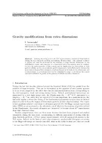 Gravity Modifications from Extra Dimensions