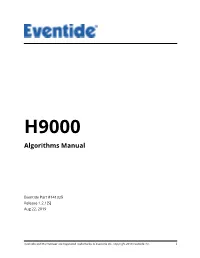 H9000 Algorithms Manual, Release 1.2.1[5]