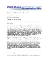 The Evolution of Cellular Data: on the Road to 3G Published by Intel